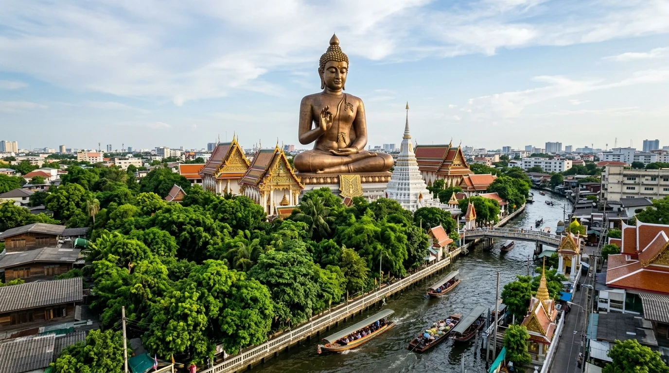 Wat Paknam Giant Buddha Bangkok